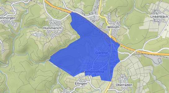Bodenrichtwertkarte Oberhonnefeld Gierend